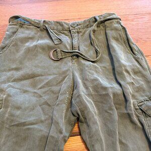 Green cotton Cargo Pants